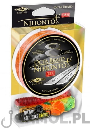 Plecionka Mikado Nihonto Octa Braid 150m Orange.jpg