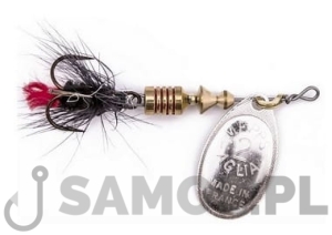 BŁYSTKA OBROTOWA MEPPS AGLIA MOUCHE SREBRNA - CZARNY CHWOST