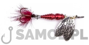 BŁYSTKA OBROTOWA MEPPS BUG CHERRY SREBRNO - CZERWONA