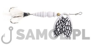 BŁYSTKA OBROTOWA MEPPS BUG WHITE MILLER BIAŁO - BIAŁA