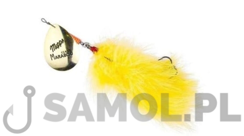 BŁYSTKA OBROTOWA MEPPS GIANT MARABOU ZŁOTO - ŻÓŁTY 40G.jpg
