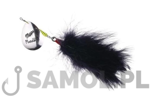 BŁYSTKA OBROTOWA MEPPS GIANT MARABOU SREBRNO - CZARNY 40G.jpg
