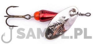 BŁYSTKA OBROTOWA MEPPS XD SREBRNO - CZERWONA