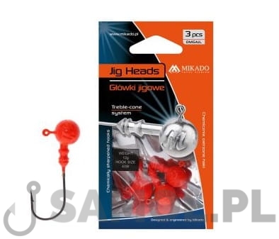 Główki jigowe Mikado Aberdeen Jig pomarańczowe.jpg