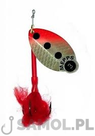 BŁYSTKA OBROTOWA MEPPS LUSOX FLUO SREBRNO-CZERWONA