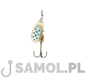 Błystka obrotowa Mepps Decore Comet złota - niebieskie kropki