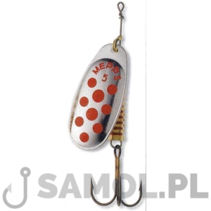 Błystka obrotowa Mepps Comet Decore srebrna - czerwone kropki